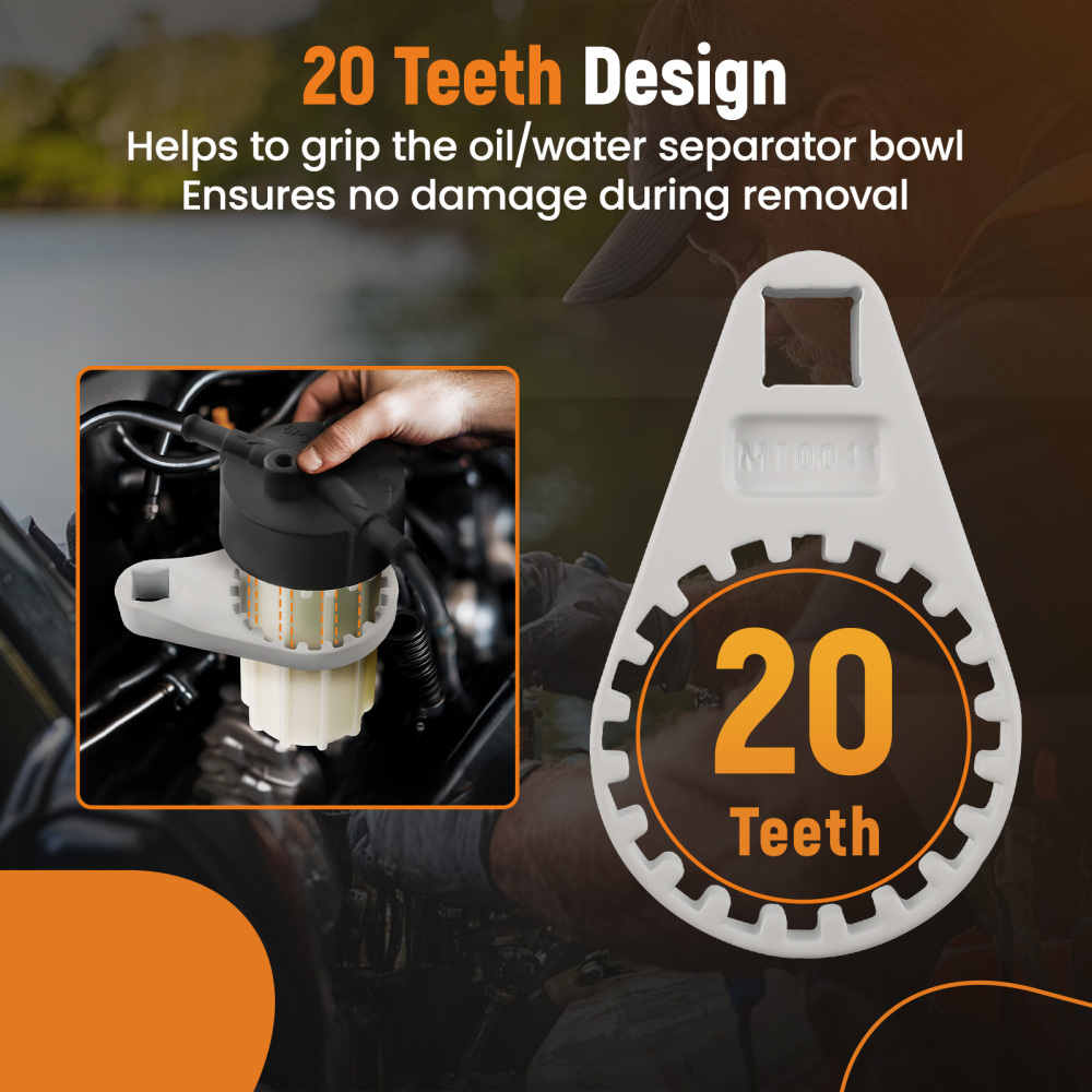 Fuel Filter Water Separator Wrench compatible for Yamaha 2006-2023 4-Strokeswith 2 O-Ring