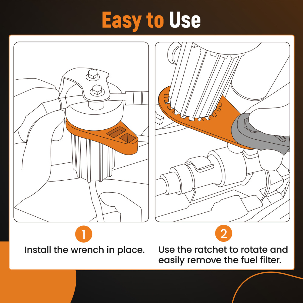 Fuel Filter Water Separator Wrench compatible for Yamaha 2006-2023 4-Strokeswith 2 O-Ring