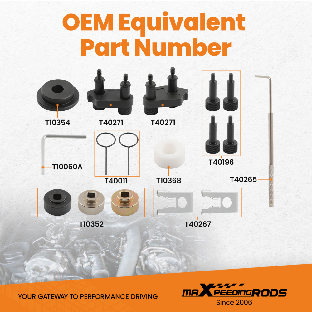 Compatible for VW for VAG 1.8 2.0TSI/TFSI EA888 T10352 T40271 T10368 Engine Timing Tool Set Kit