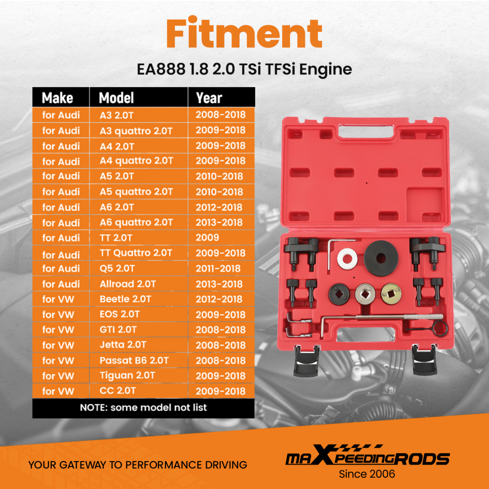 Compatible for VW for VAG 1.8 2.0TSI/TFSI EA888 T10352 T40271 T10368 Engine Timing Tool Set Kit