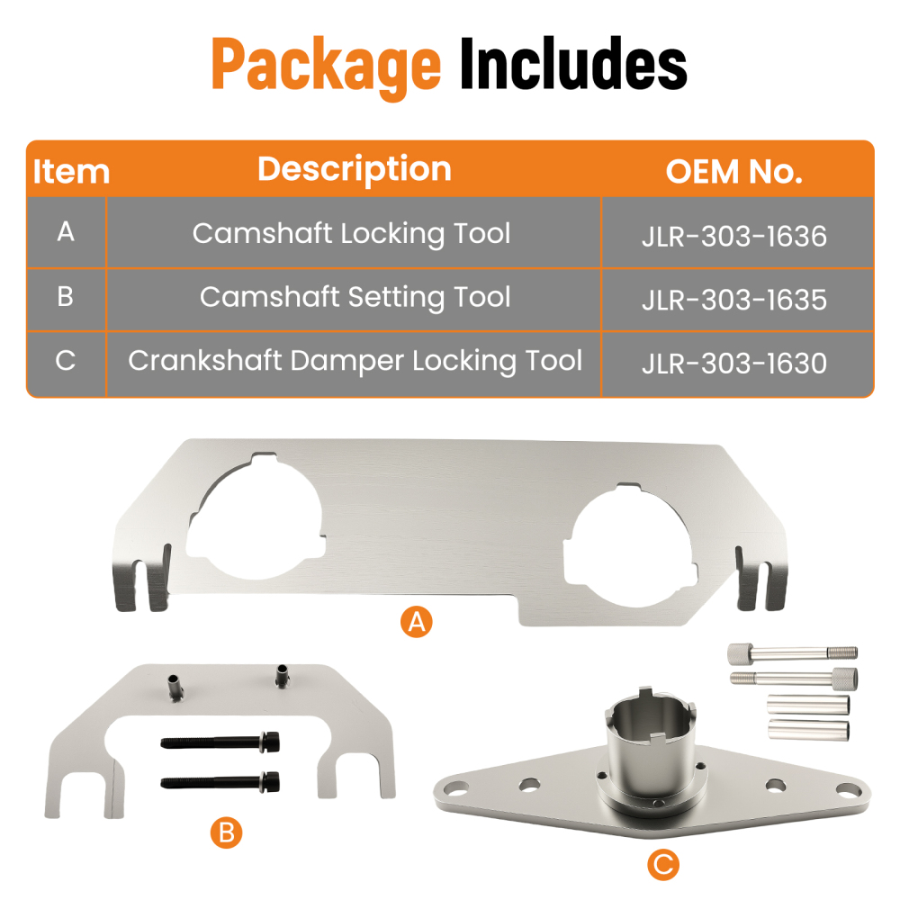 Timing Tool Kit compatible for Jaguar F-Pace E-Pace XE XF 2.0 Engine 2015-2020 JLR-303-1625