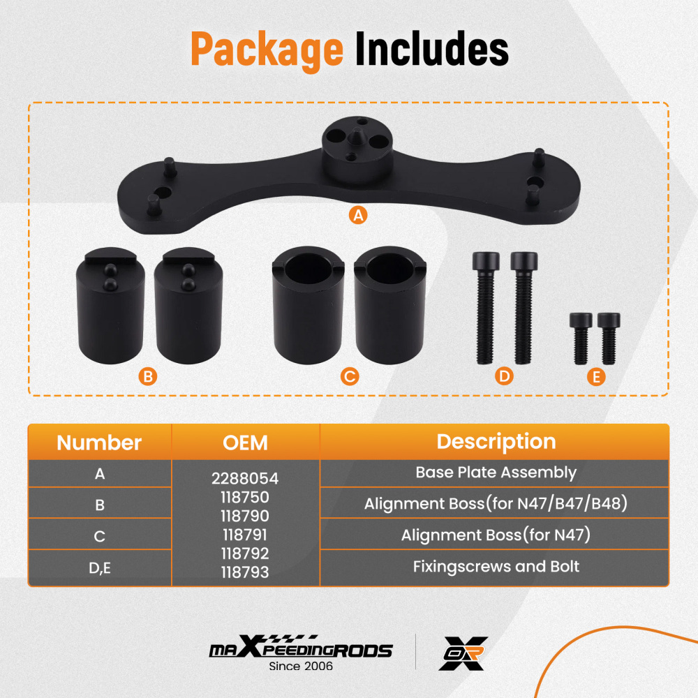 9pc Timing Socket Tool Kit compatible for BMW N47 B47 B48 1-5 Series X1 X3 X4 compatible for Mini