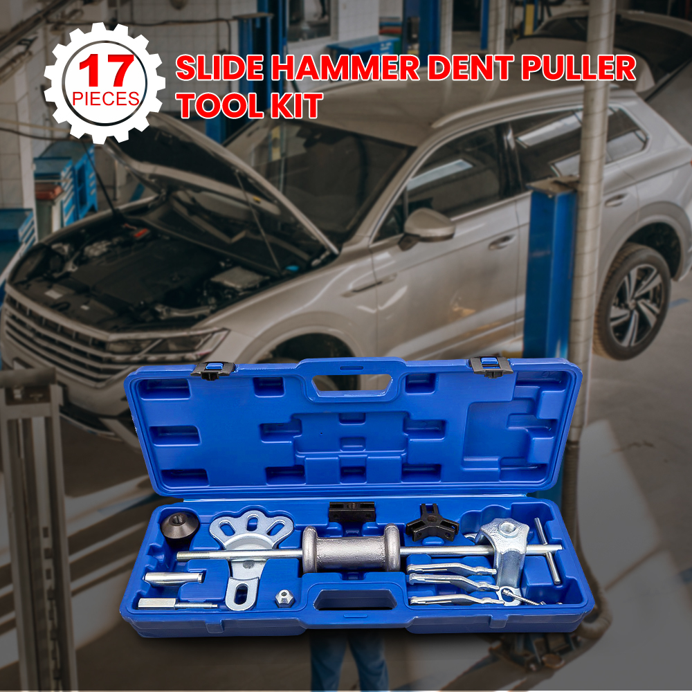Slide Hammer Dent Puller Tool Kit Wrench Adapter Axle Bearing Hub Professional