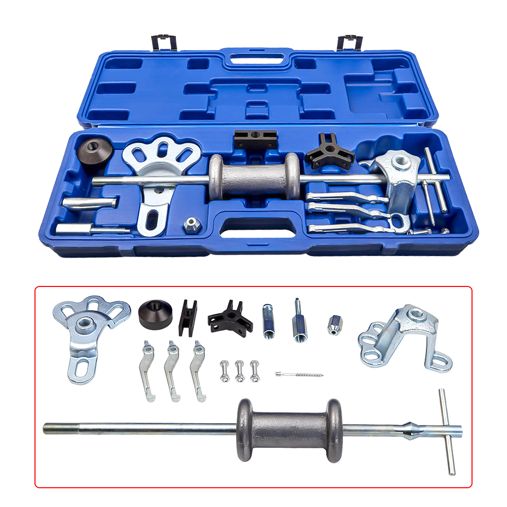 Slide Hammer Dent Puller Tool Kit Wrench Adapter Axle Bearing Hub Professional