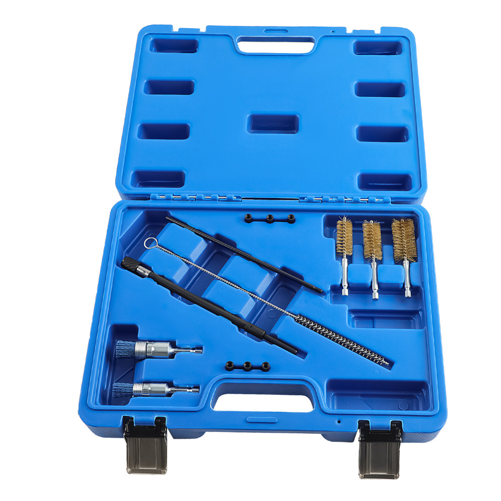 14pcs Universal Diesel Injector Seats Shaft Chamber Cleaning Cleaner Tool Kit