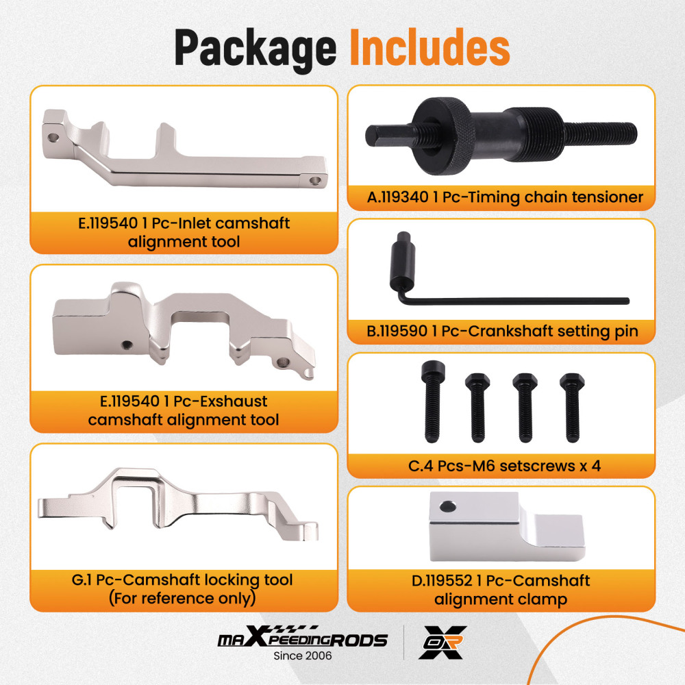 Coffret Calage Distribution N12 N14 compatible pour Bmw Mini Citroen C4 1.4/1.6 VTI 119340