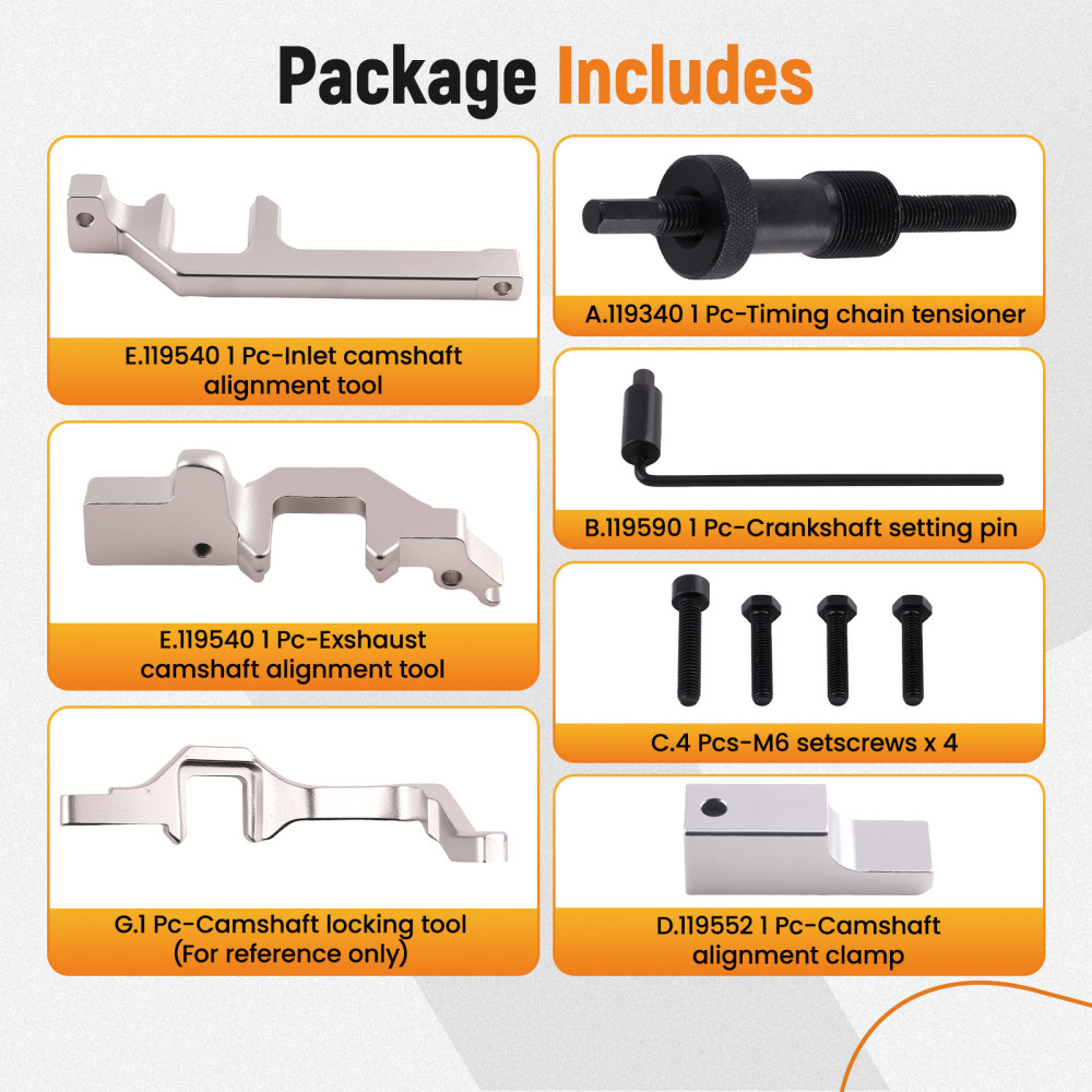 Engine Timing Tool Kit compatible for BMW Mini Cooper N12 N14 R55 R56 Locking 2008 2009