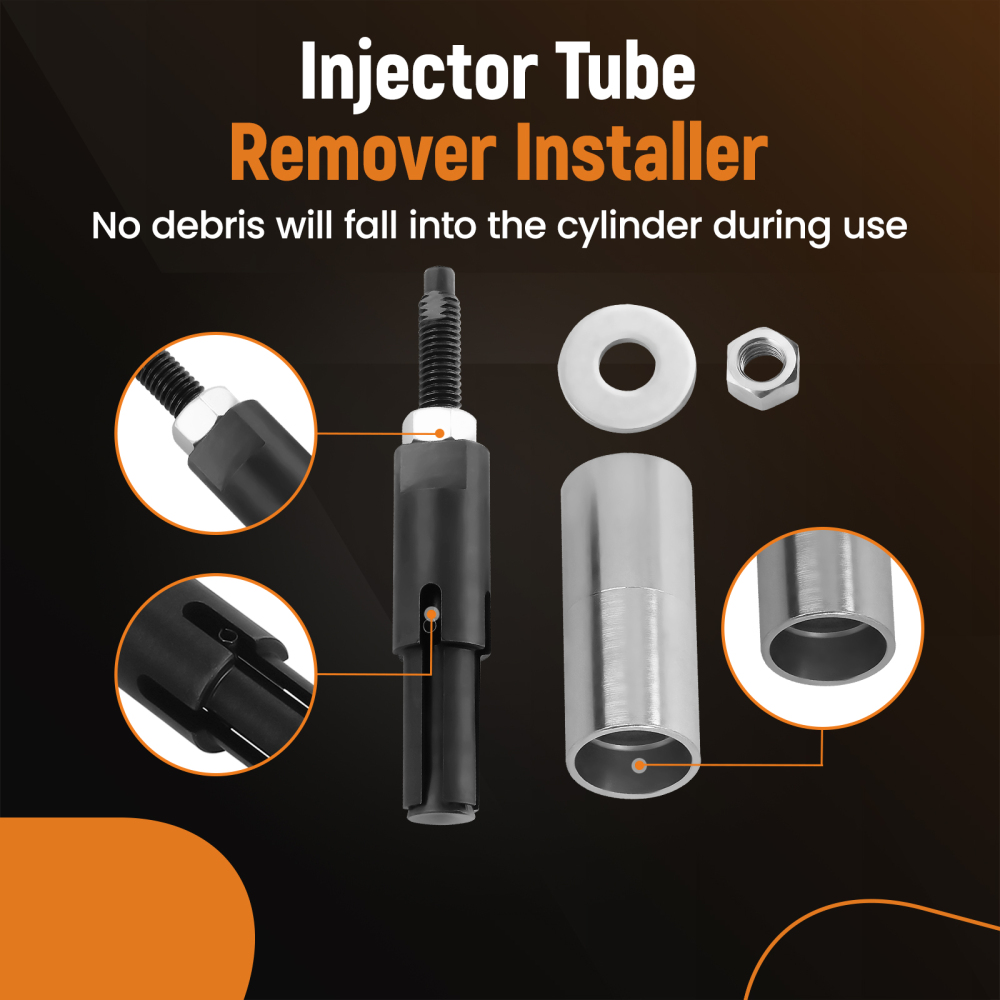 Injector Tube Remover Installer Tools Kit compatible for GM Duramax 6.6L Diesel 2001~2020