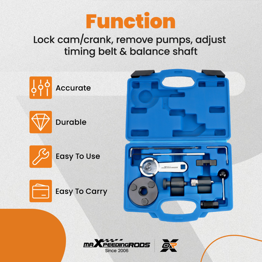 Timing Locking Tools Kit compatible for Audi A1 A3 A4 A5 A6 TT Q3 Q5 For 1.6 / 2.0