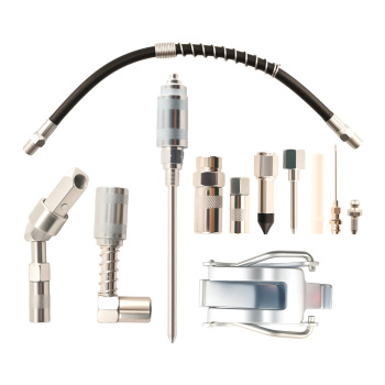 11PC Automotive Grease Gun Kit 3000PSI with Multiple Fittings and compatible for Case