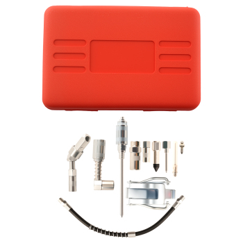 11PC Automotive Grease Gun Kit 3000PSI with Multiple Fittings and compatible for Case