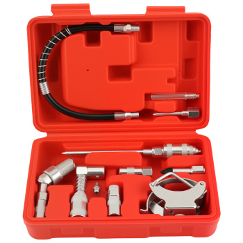 11PC Automotive Grease Gun Kit 3000PSI with Multiple Fittings and compatible for Case