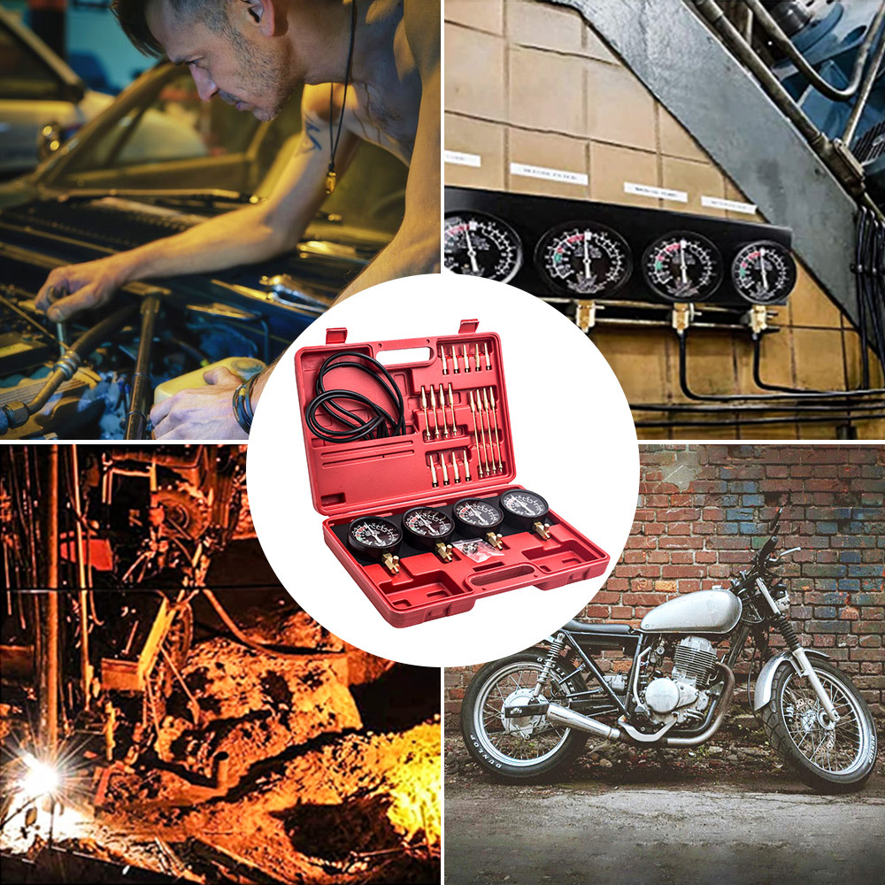 Motorcycle Fuel Vacuum Carburetor compatible for Synchronizer Carb compatible for Sync Rubber Hose Balancer