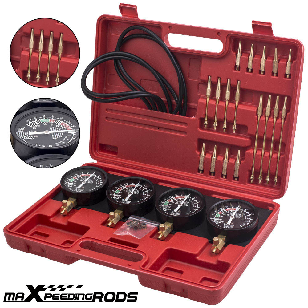 Kit di strumenti per sincronizzatore del carburatore per vuoto del carburante per moto + Set di tubi in gomma