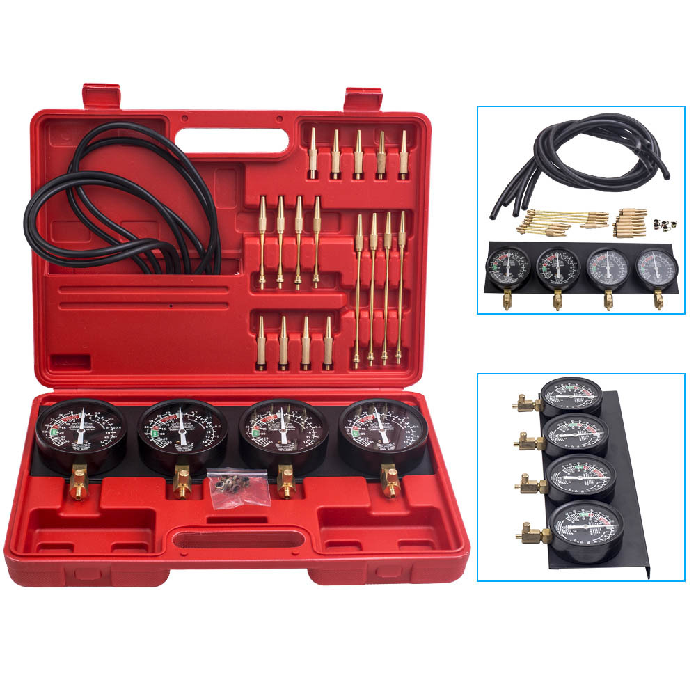 Kit di strumenti per sincronizzatore del carburatore per vuoto del carburante per moto + Set di tubi in gomma