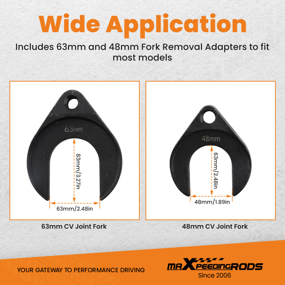 Inner CV Axle Removal Tool With Slide Hammer and CV Joint Puller Universal Set