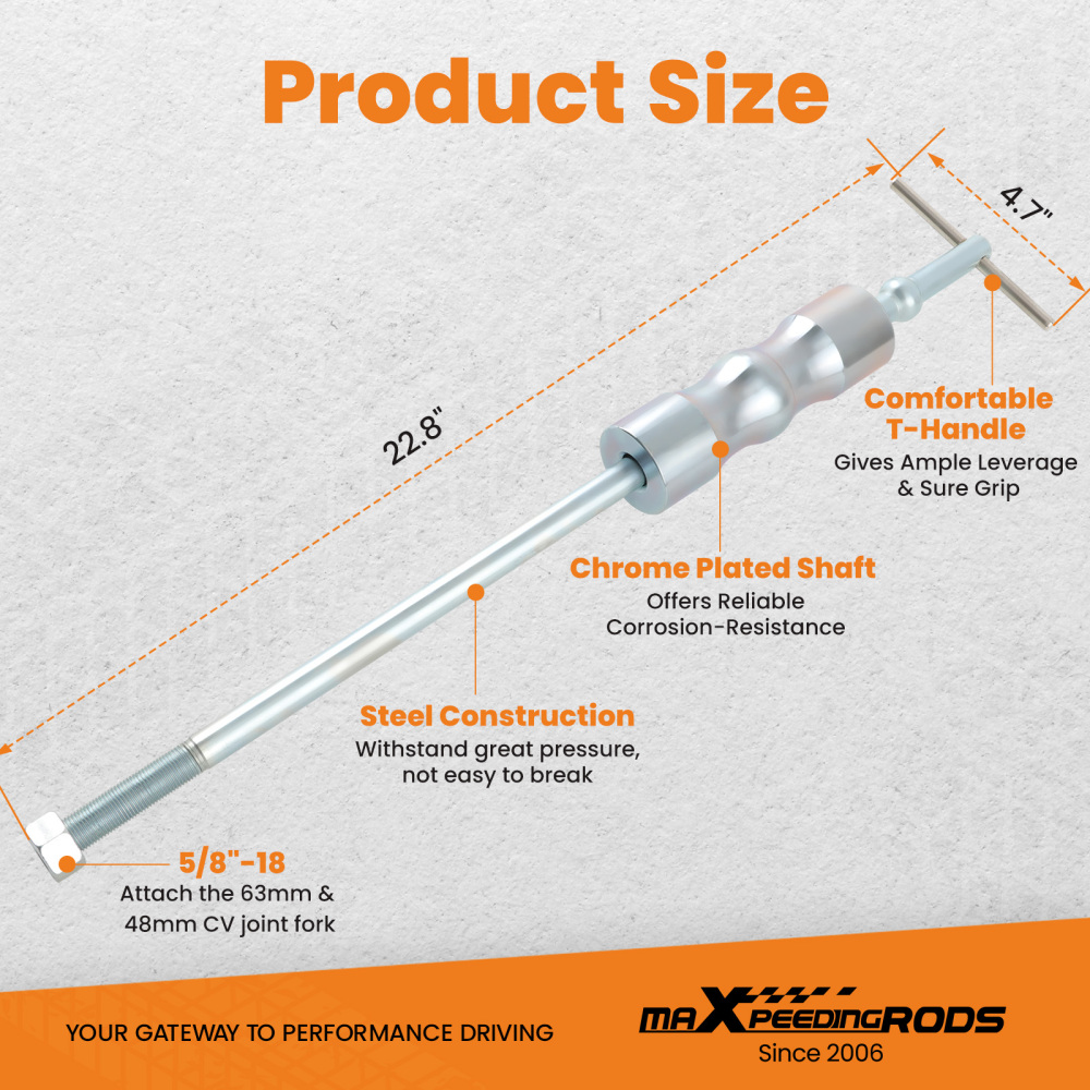 Inner CV Axle Removal Tool With Slide Hammer and CV Joint Puller Universal Set
