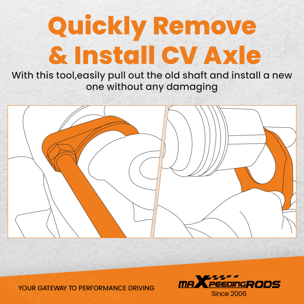 Inner CV Axle Removal Tool With Slide Hammer and CV Joint Puller Universal Set