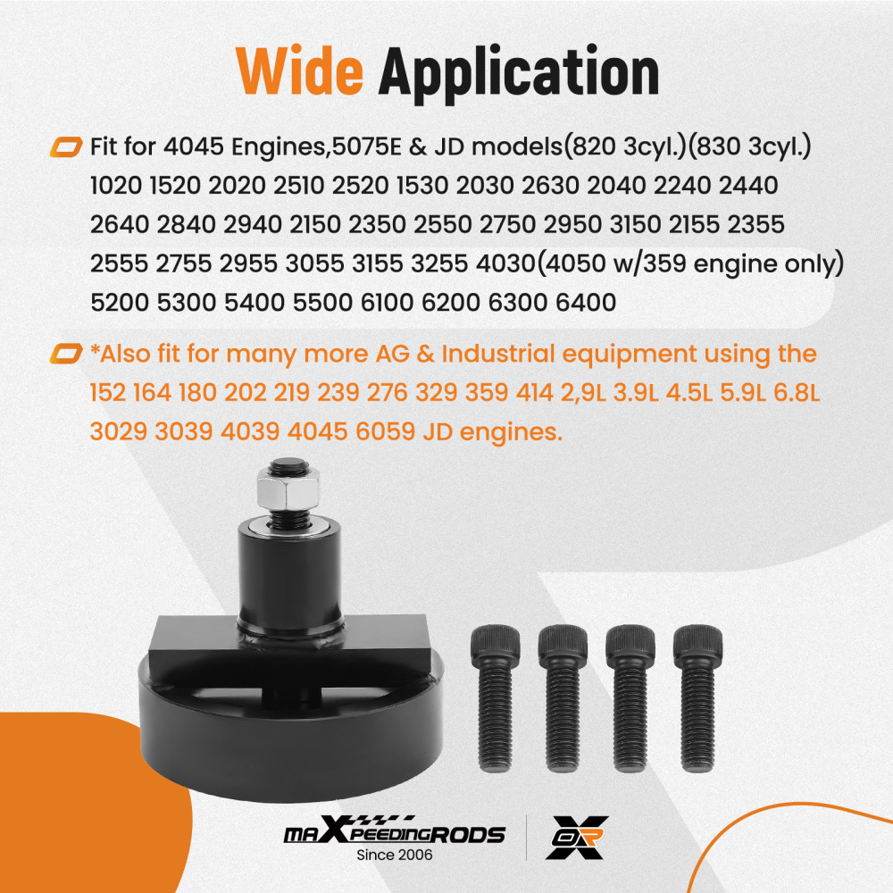 Rear Main Seal Installer Tool compatible for John Deere JD 4045 202 219 239 414 JT30040B