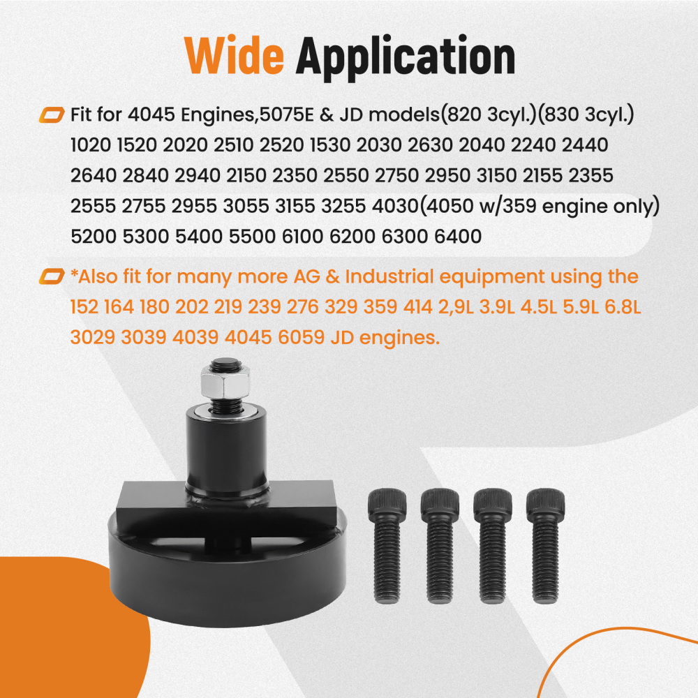 Rear Main Seal Installer Tool compatible for John Deere JD 4045 202 219 239 414 JT30040B