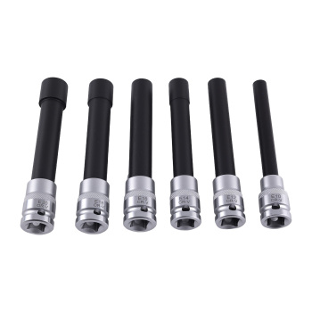 6pc Deep E-Type Socket Kit 1/2 Drive E10-E20 for Auto Repair 140mm CR-V Steel