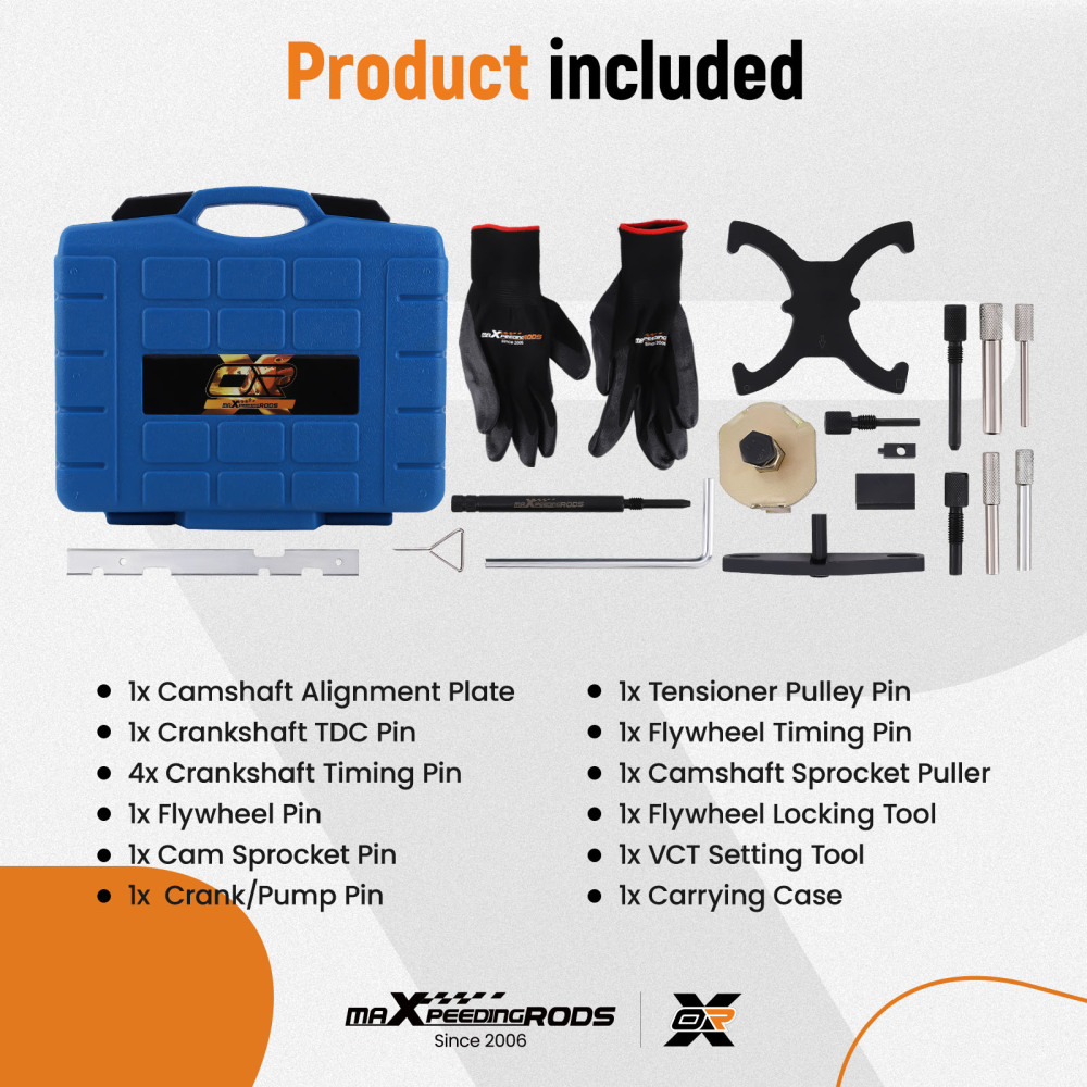 16 Piece Engine Timing Tool Kit Camshaft Flywheel Lock Kit compatible for Ford Fiesta compatible for Mazda