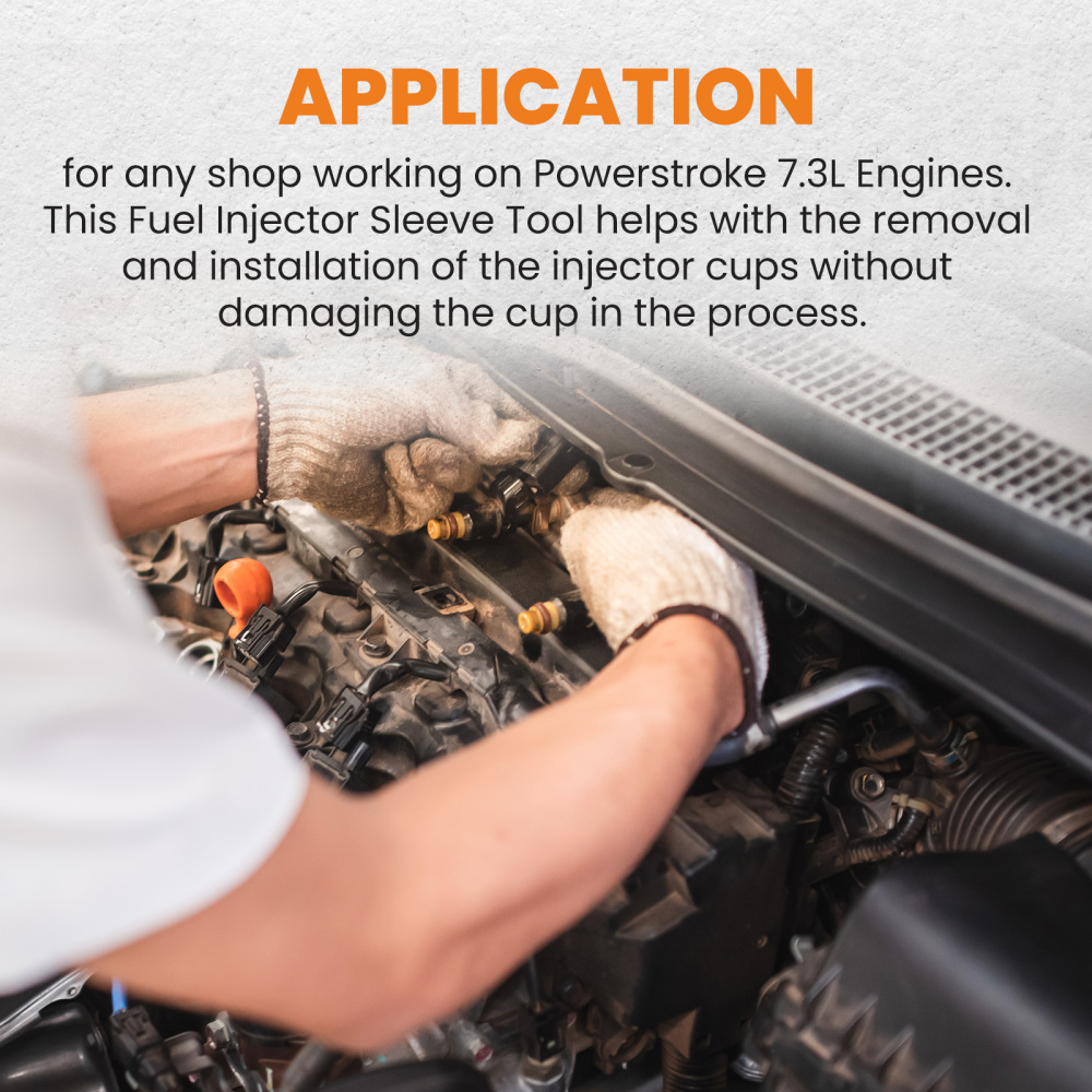 Injector Sleeve Cup Removal Installation tool Kit 1994-2003 compatible for Ford 7.3L