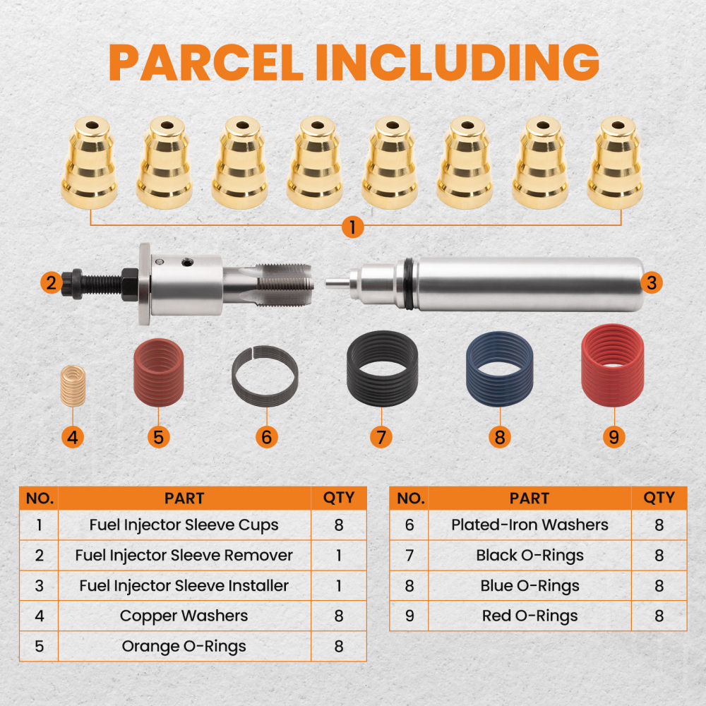 Injector Sleeve Cup Removal Installation tool Kit 1994-2003 compatible for Ford 7.3L