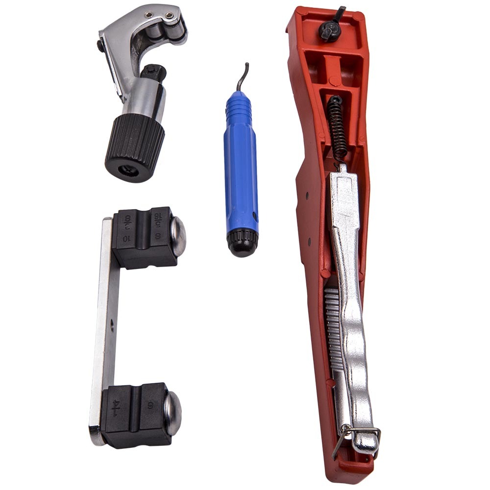 Pipe Bender HVAC Refrigeration Ratchet Tube Bending Heads Cutter Tool Kit