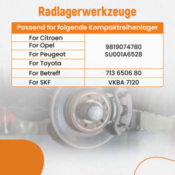 Wheel Bearing Tool Transporter for Citroen Opel Peugeot Toyota Compact Wheel Bearing