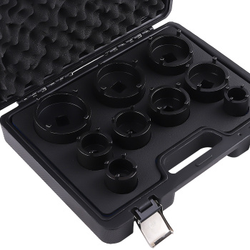 9X 1/2 3/4 Drive Grooved Lock Nuts Socket Set With External Teeth KM4-KM12