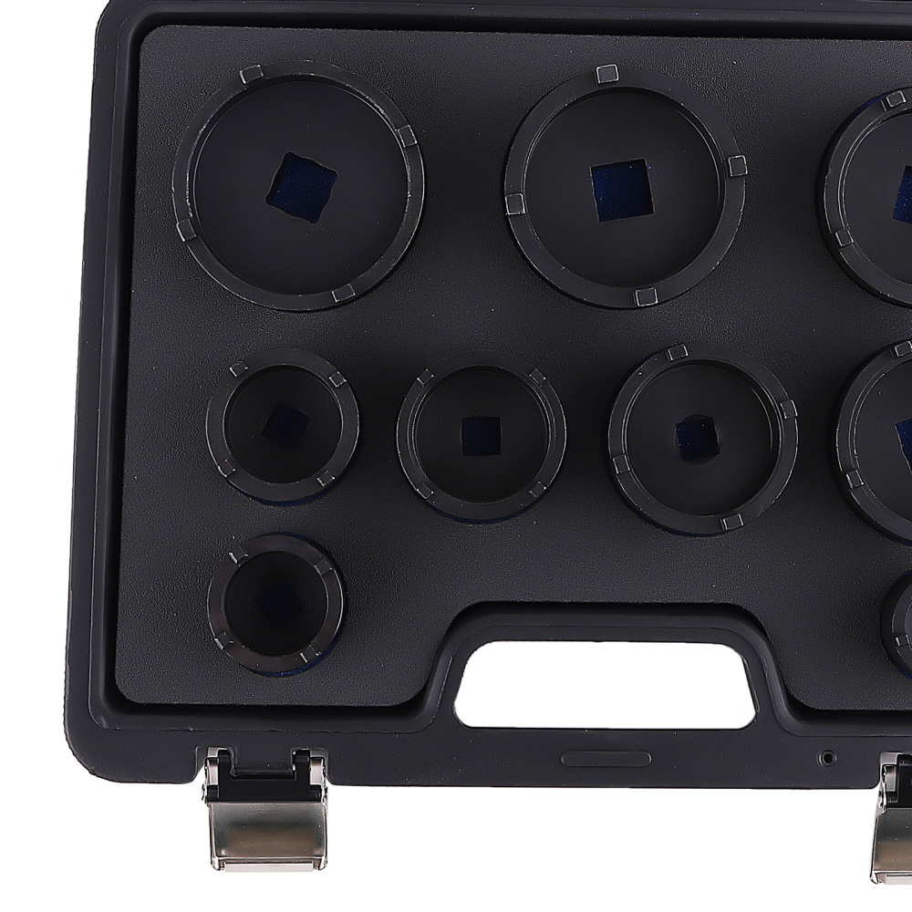 9X 1/2 3/4 Drive Grooved Lock Nuts Socket Set With External Teeth KM4-KM12