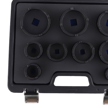 9X 1/2 3/4 Drive Grooved Lock Nuts Socket Set With External Teeth KM4-KM12