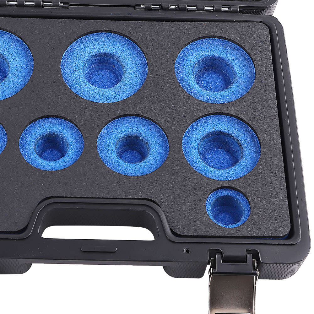 9X 1/2 3/4 Drive Grooved Lock Nuts Socket Set With External Teeth KM4-KM12