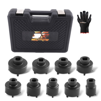 Socket Set Grooved Lock Nuts Tool 1/2DR KM4-KM83/4DR KM9-K12 External Teeth