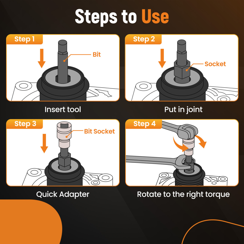 13pcs Alternator Freewheel Pulley Removal Socket Bit Set Garage Service Tool Kit