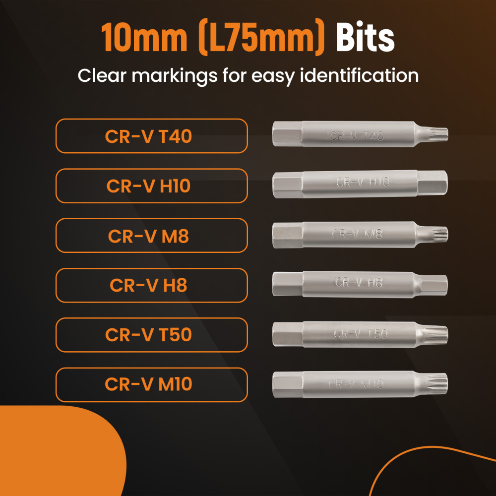 13pcs Alternator Freewheel Pulley Removal Socket Bit Set Garage Service Tool Kit