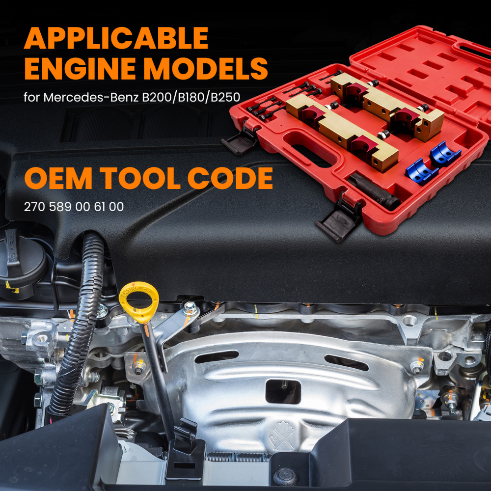 Engine Timing Tool Kit compatible for Mercedes Benz M133 M270 M274 C180 C200 C300 1.6/2.0L