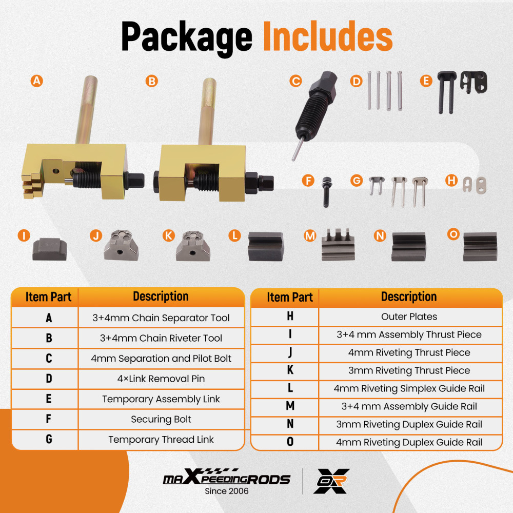 Camshaft Timing Chain Change Engine Rivet Tool Kit compatibile per Mercedes 615, 616, 617