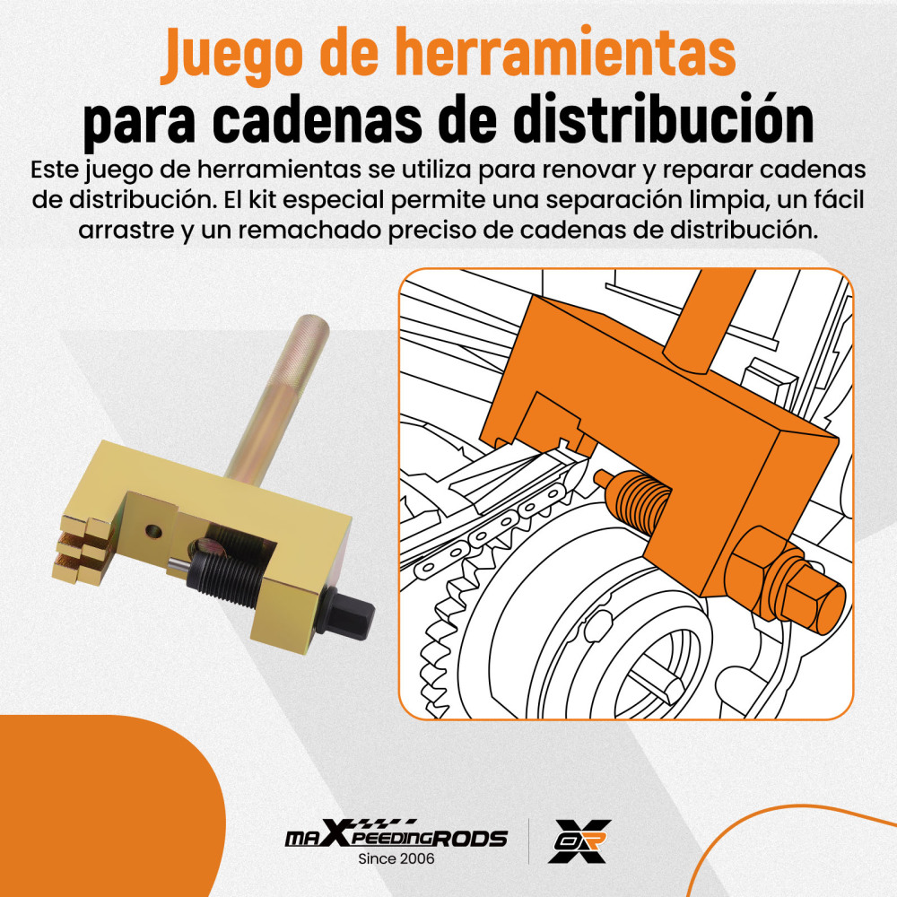 Camshaft Timing Chain Change Engine Rivet Tool Kit compatibile per Mercedes 615, 616, 617