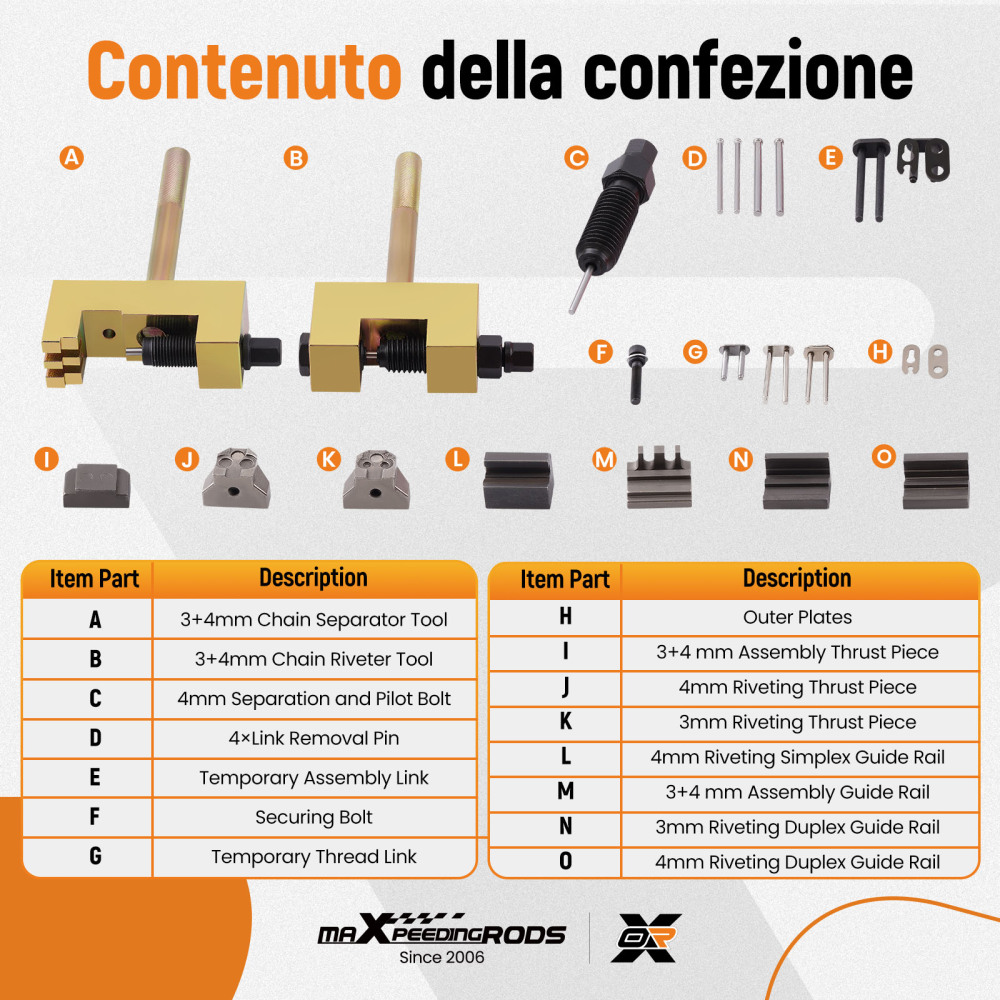 Camshaft Timing Chain Change Engine Rivet Tool Kit compatibile per Mercedes 615, 616, 617