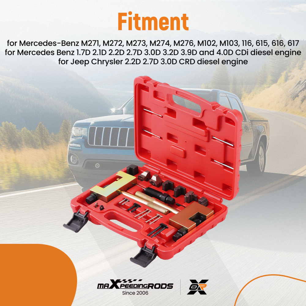 Camshaft Engine Timing Chain Riveting Tool Kit compatible for Mercedes Benz M271 M272 M273