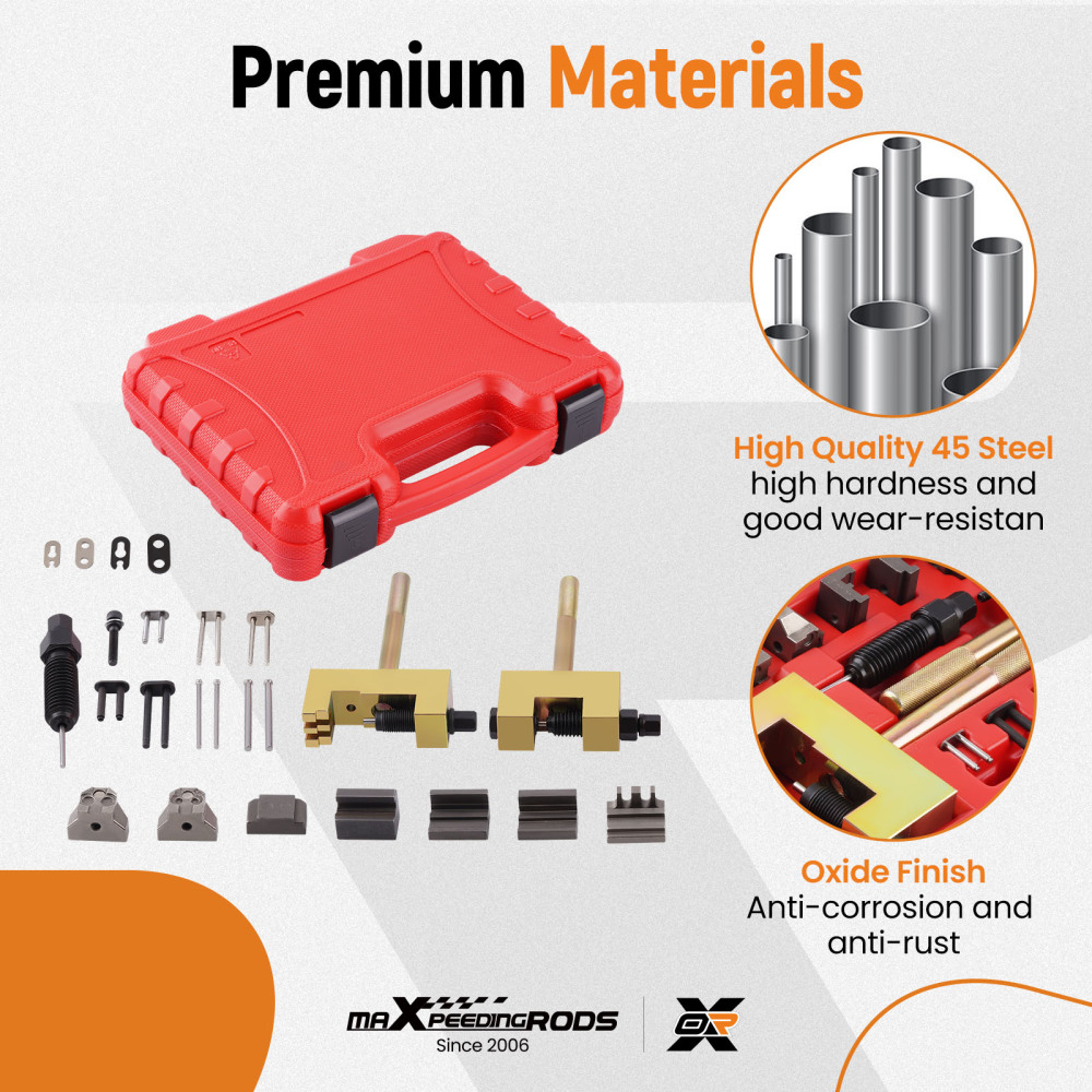 Camshaft Engine Timing Chain Riveting Tool Kit compatible for Mercedes Benz M271 M272 M273