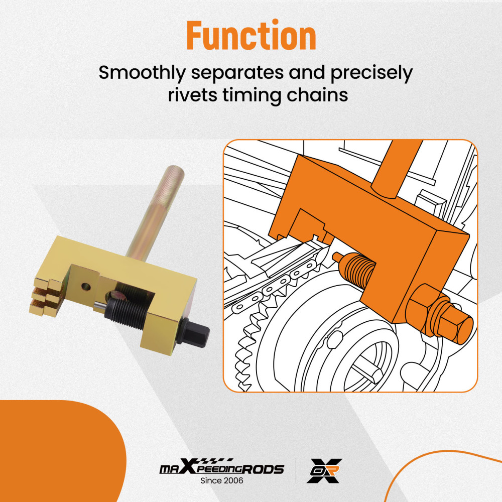 Camshaft Engine Timing Chain Riveting Tool Kit compatible for Mercedes Benz M271 M272 M273