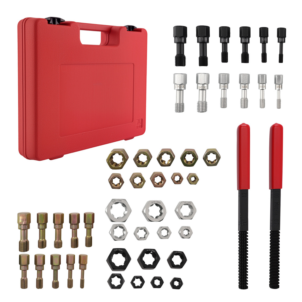 48pc Metric SAE Thread Kit for Vehicle Engine Repair M6-M14 UNC UNF Tool Set