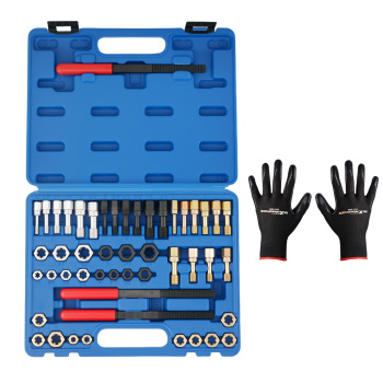 49 Piece Thread Repair Kit UNC UNF Metric Die Set Thread Restorer Universal