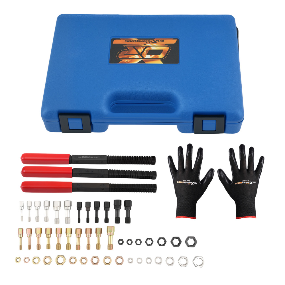 49 Piece Thread Repair Kit UNC UNF Metric Die Set Thread Restorer Universal