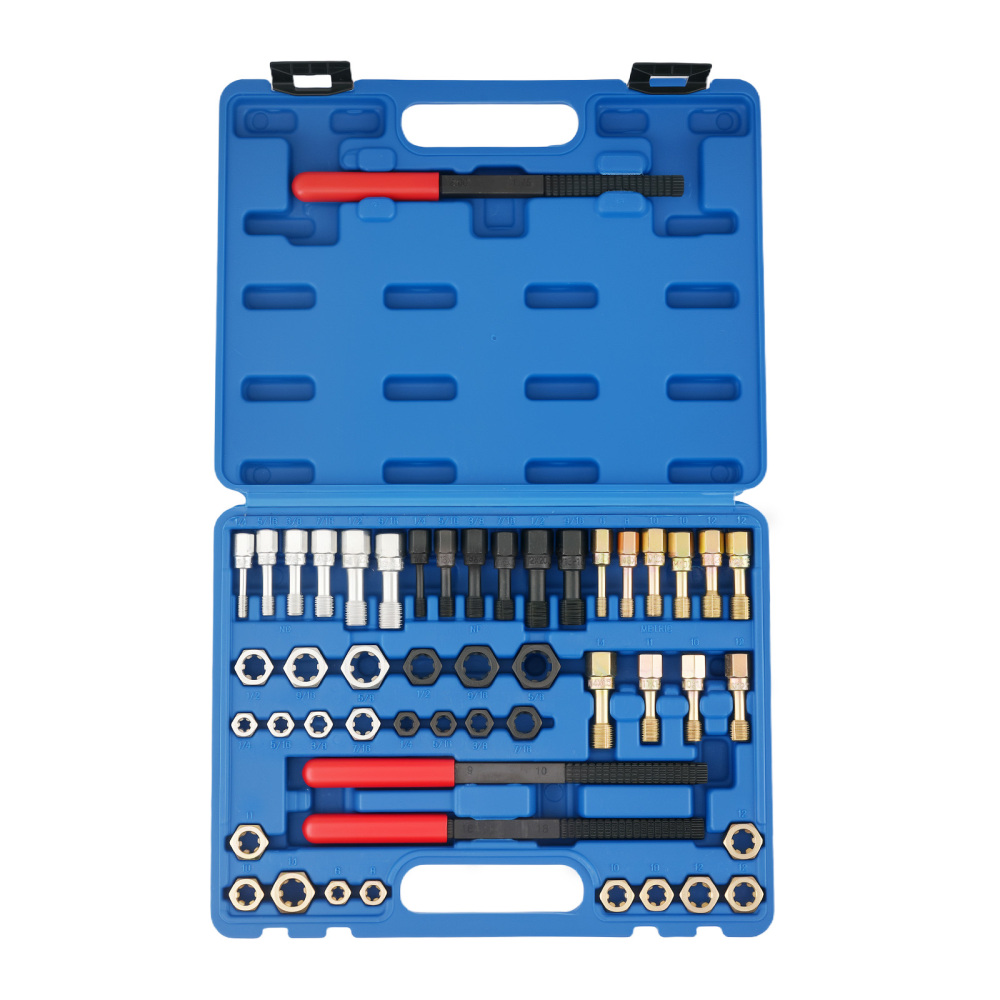 49 Piece Thread Repair Kit UNC UNF Metric Die Set Thread Restorer Universal