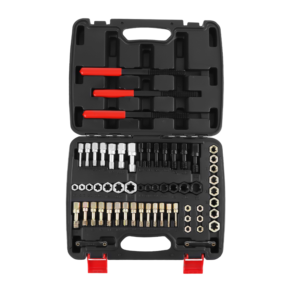 61pc Thread Restoration Set Heat-Treated Steel M6-M14 + 1/4-5/8 SAE Files