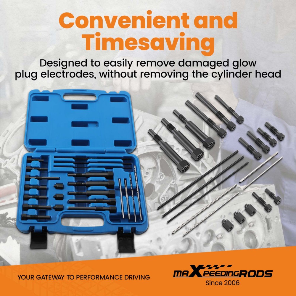 M8 M10 Kit Extracteur Bougie de Préchauffage Kit extracteur électrode Outils
